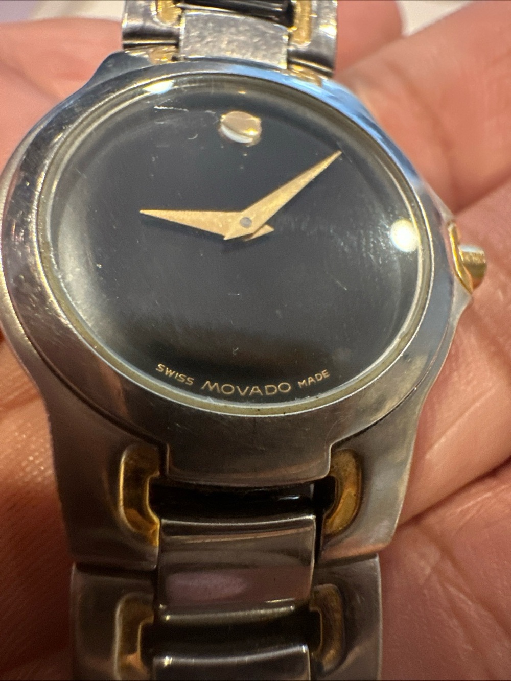 Movado Museum Black Dial Two-Tone Stainless Steel Watch
